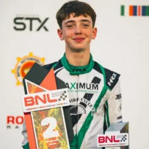 Lichfield racing driver Finlay Lines competing in international karting.